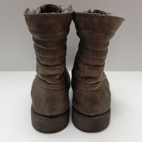 ROXY Riley Lace-Up Fold Over Combat Ankle Flat Casual Boots Grey Green Sz 7.5 - Picture 10 of 16